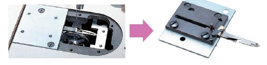 JUKI’s unique thread trimming mechanism